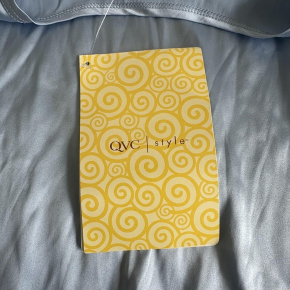 Kathleen Kirkwood Tank Top Womens 3XL Blue Silk Blend Lace Trim Y2K Luxury NWT - Picture 7 of 10